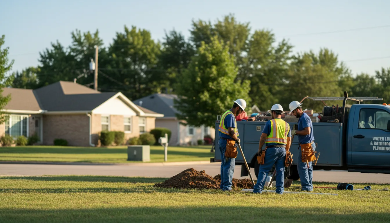 Residential water line and bathroom plumbing service in Magnet, NE